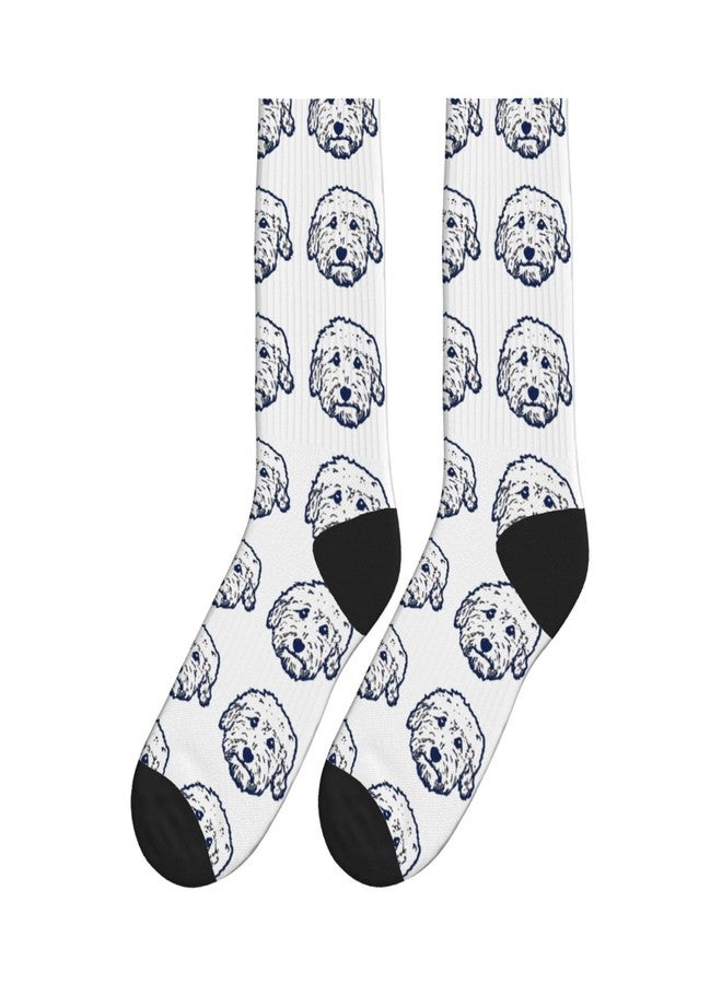 AIMASTZ Cute Goldendoodle Unisex Funny Novelty Sport Socks, Funky Crazy Cool Soft Crew Socks - Image 3